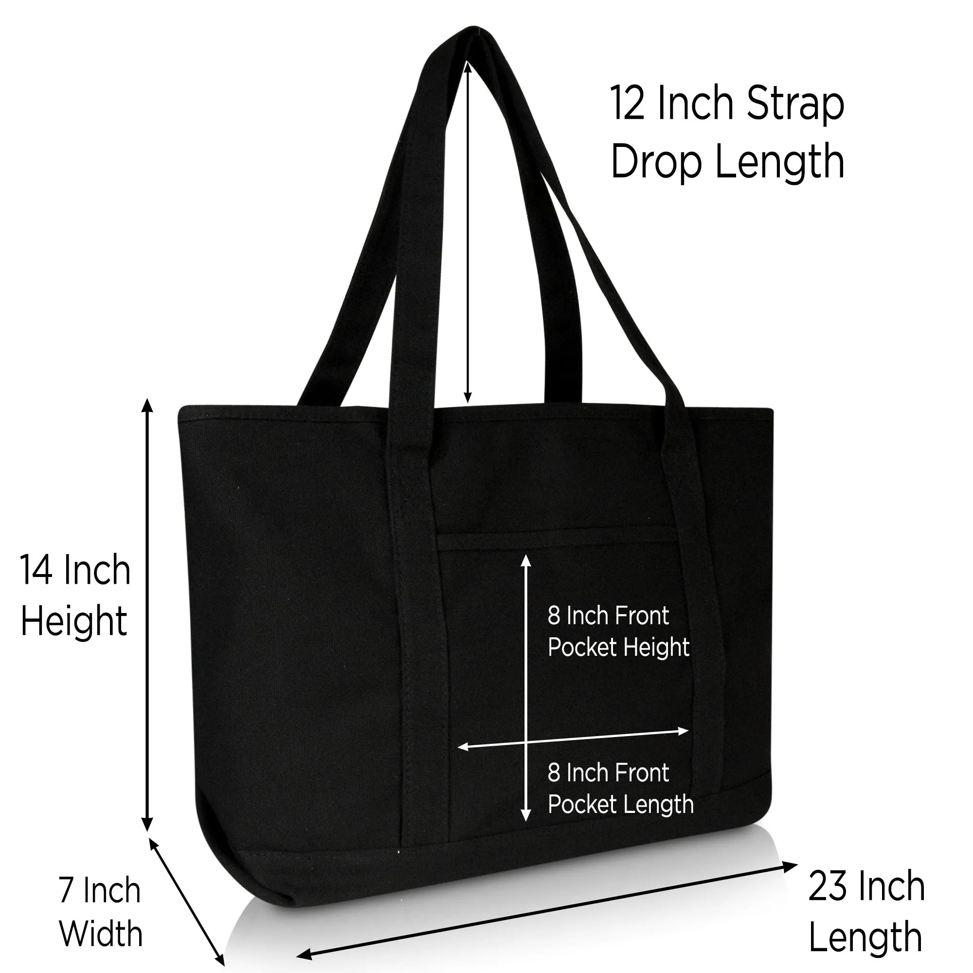 Dalix 23" Deluxe Soft Canvas Tote Bag