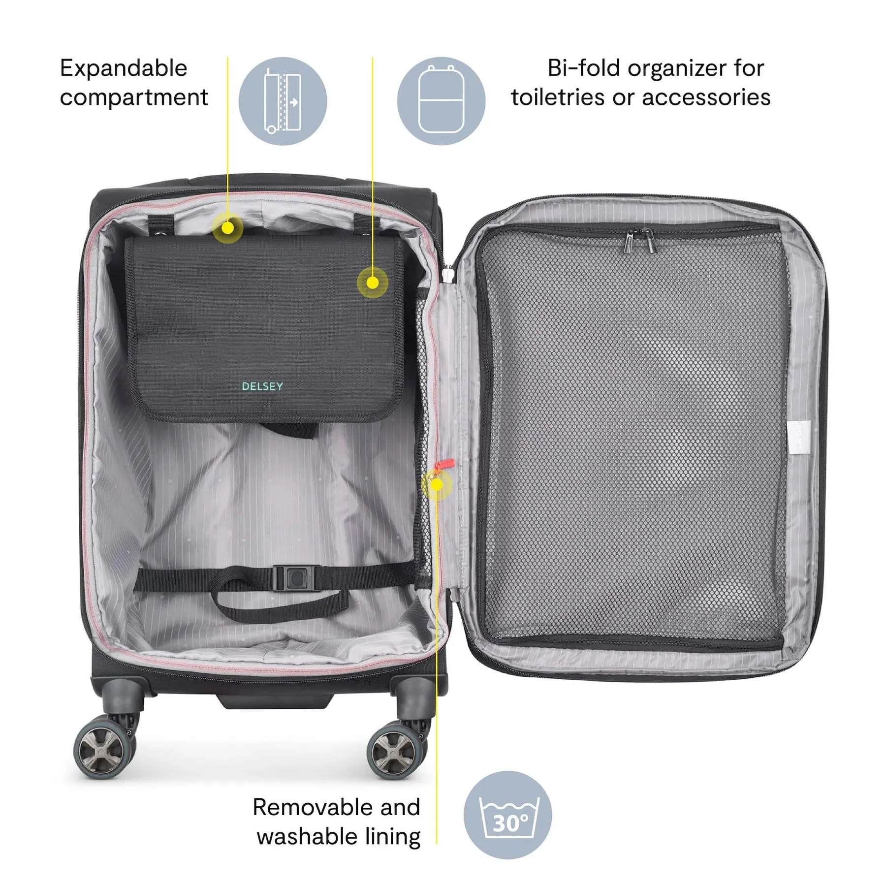 Delsey Helium DLX Carry-On Expandable Spinner