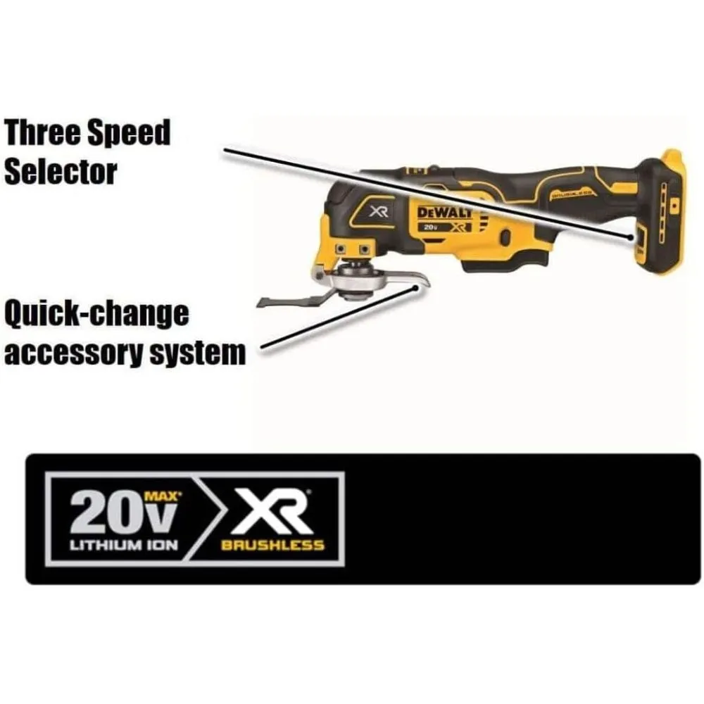 DeWalt DCS356SD1 20V Max XR Brushless Cordless 3-Speed Oscillating Multi-Tool Kit