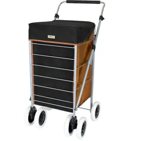 Eagle London Deluxe Two Tone Suede Shopping Trolley 6 Wheels