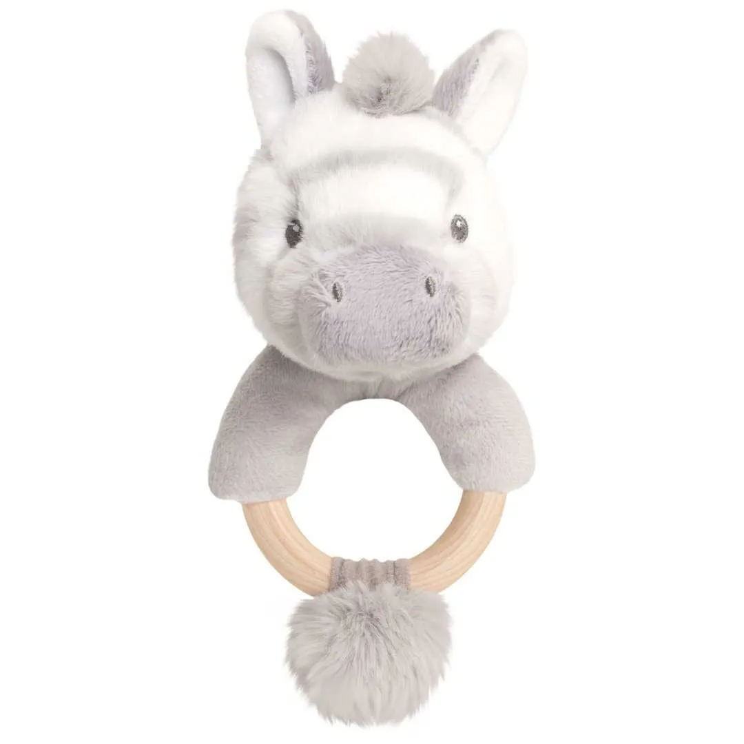 Eco-Friendly Baby Ring Rattle Zebra - Recycled Plastic