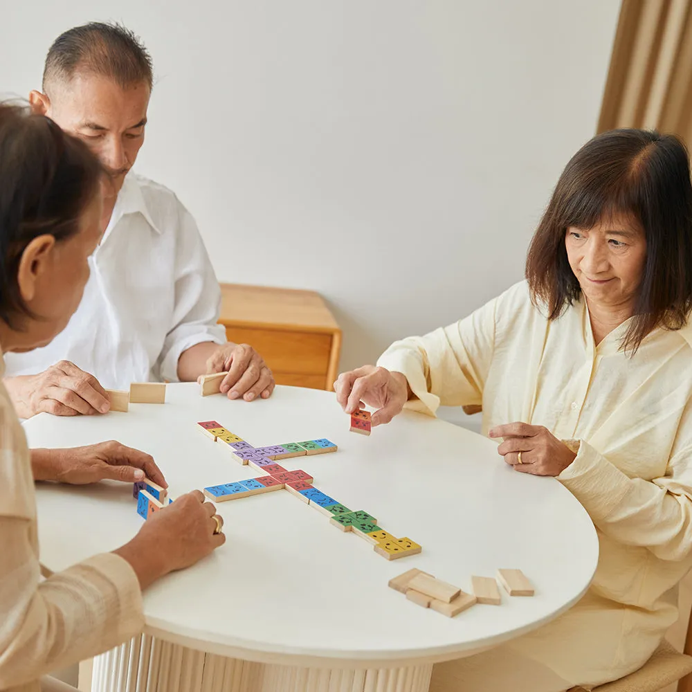 Eco-Friendly Wooden Emotion Dominoes