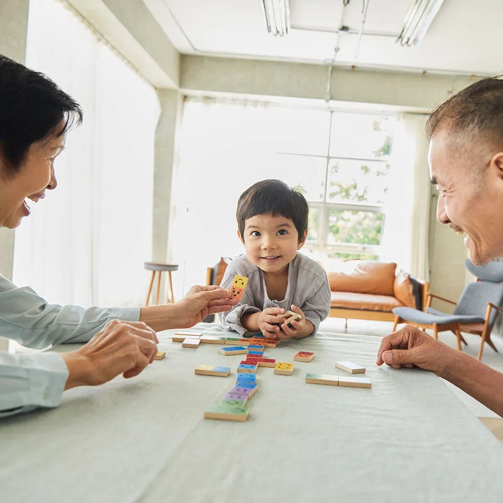 Eco-Friendly Wooden Emotion Dominoes