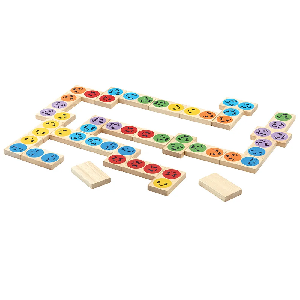 Eco-Friendly Wooden Emotion Dominoes