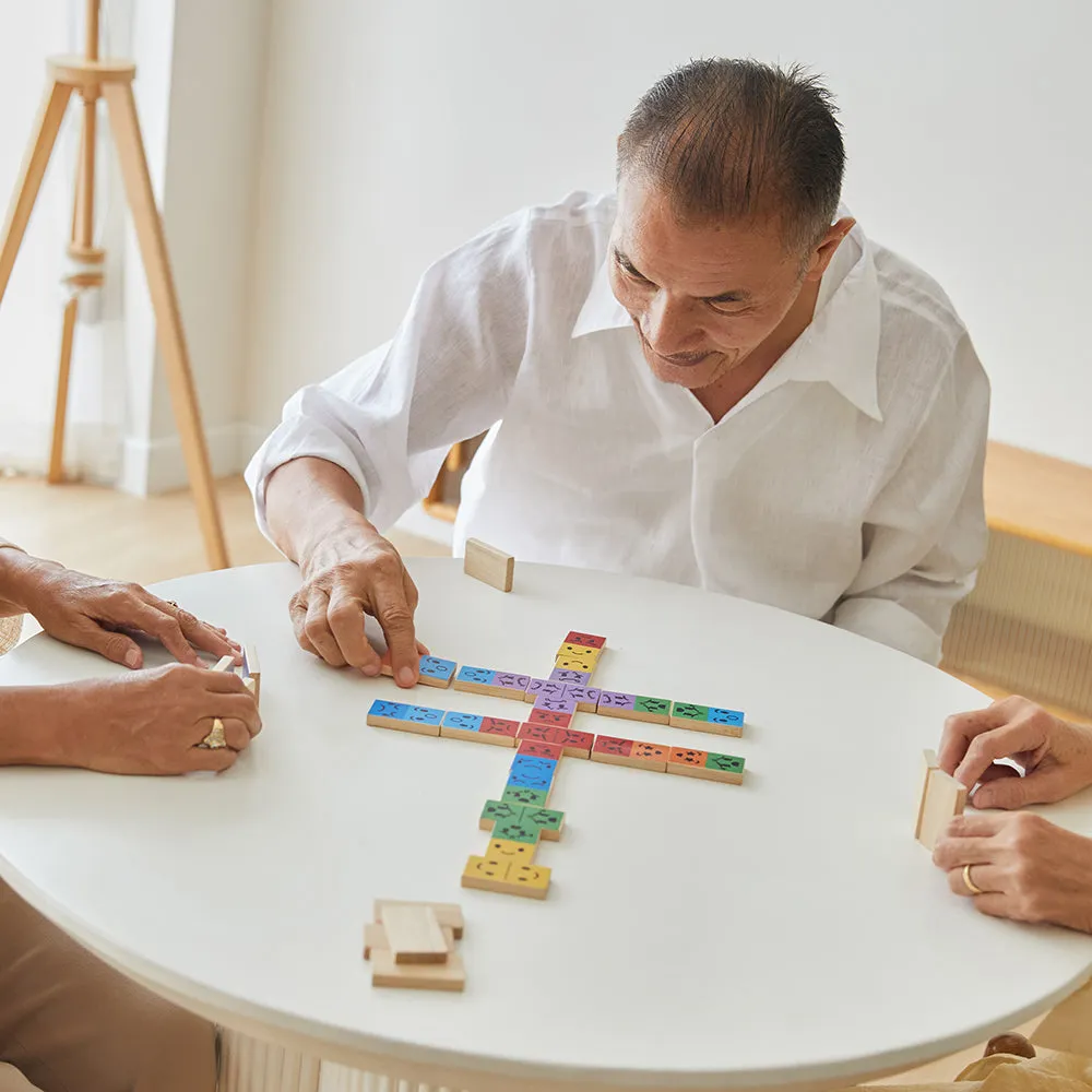 Eco-Friendly Wooden Emotion Dominoes