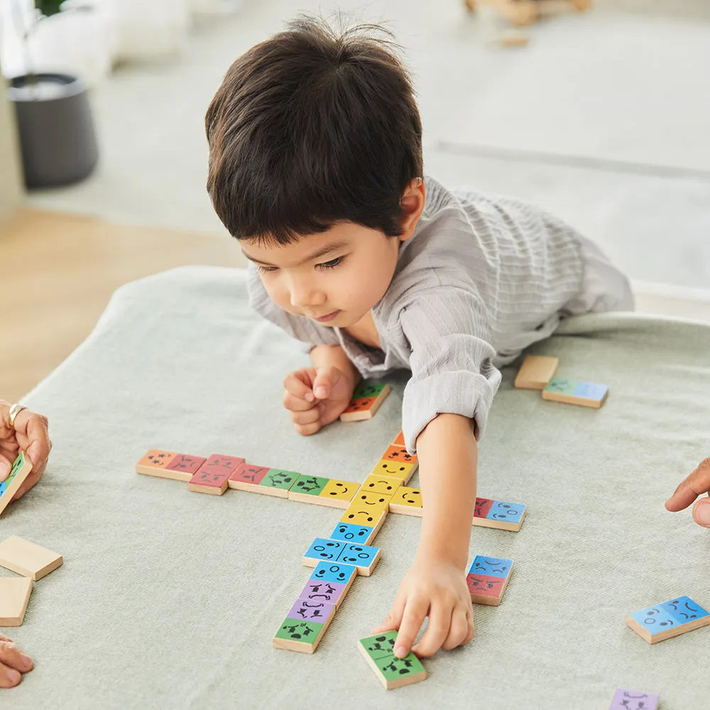 Eco-Friendly Wooden Emotion Dominoes