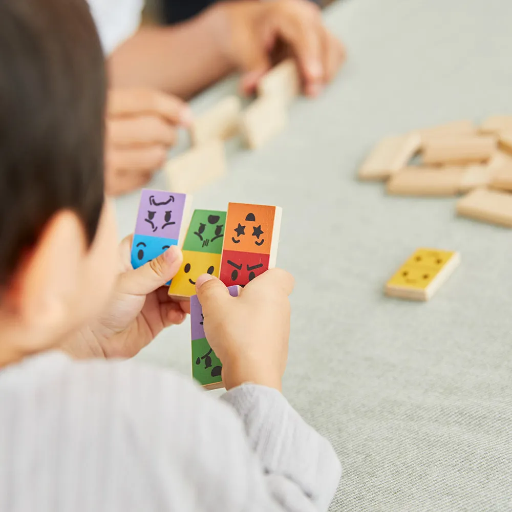 Eco-Friendly Wooden Emotion Dominoes