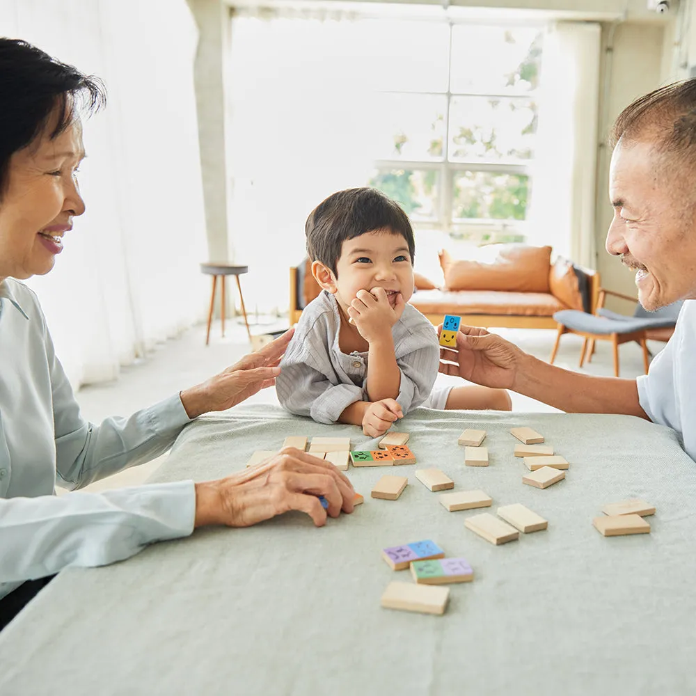 Eco-Friendly Wooden Emotion Dominoes