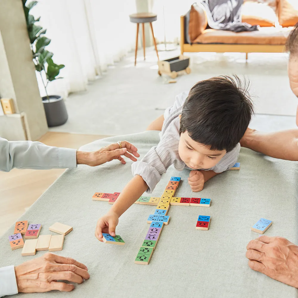 Eco-Friendly Wooden Emotion Dominoes