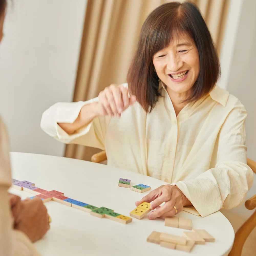 Eco-Friendly Wooden Emotion Dominoes