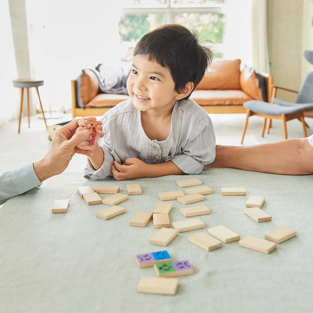 Eco-Friendly Wooden Emotion Dominoes