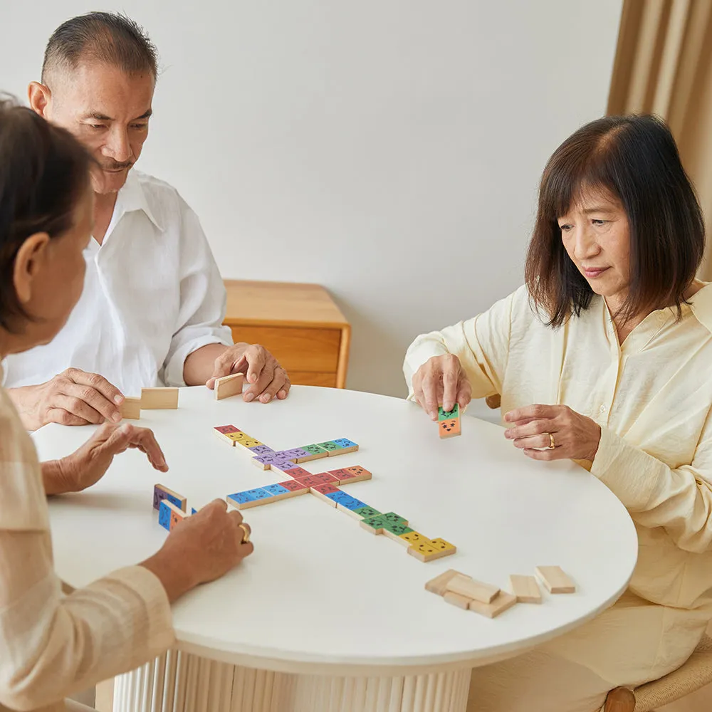 Eco-Friendly Wooden Emotion Dominoes