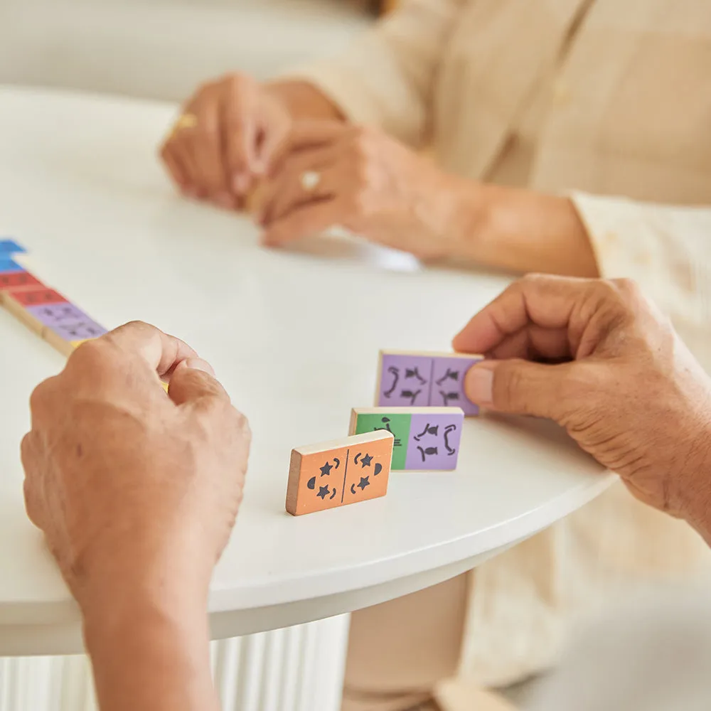 Eco-Friendly Wooden Emotion Dominoes