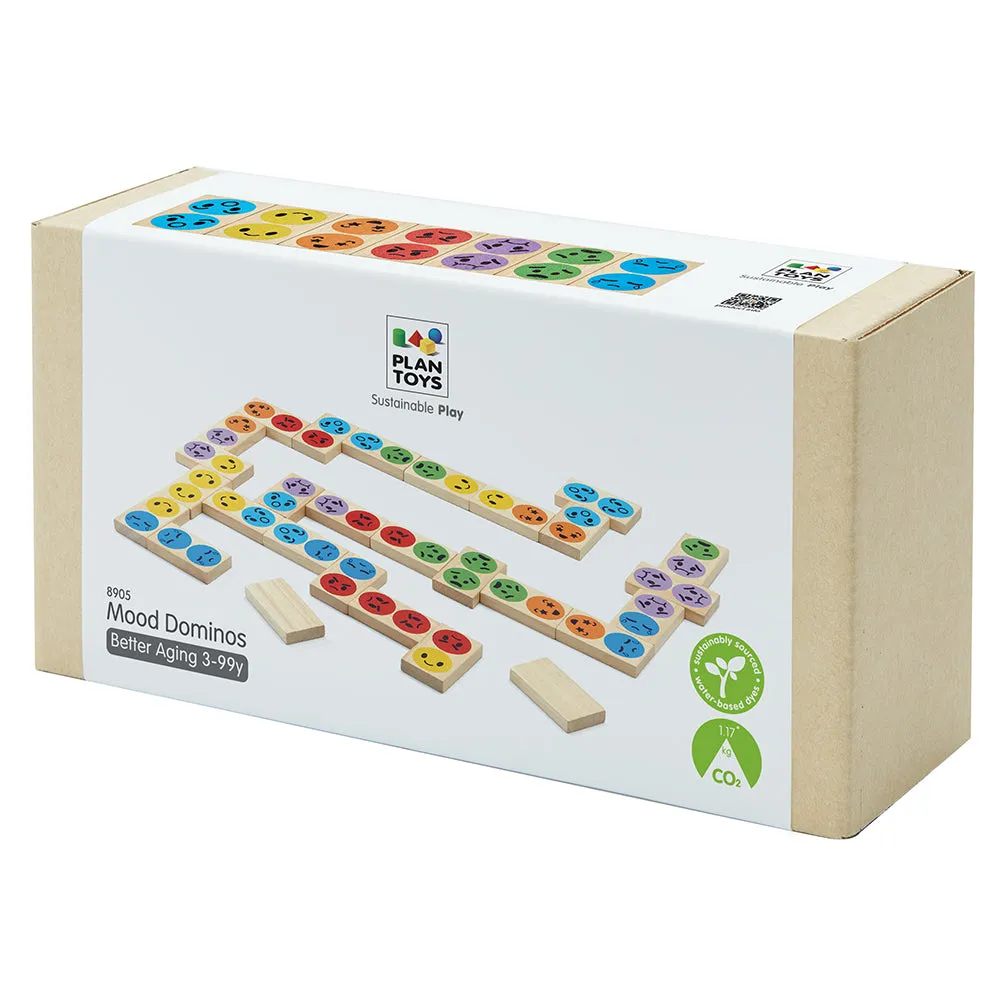 Eco-Friendly Wooden Emotion Dominoes