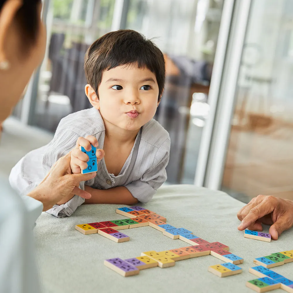 Eco-Friendly Wooden Emotion Dominoes