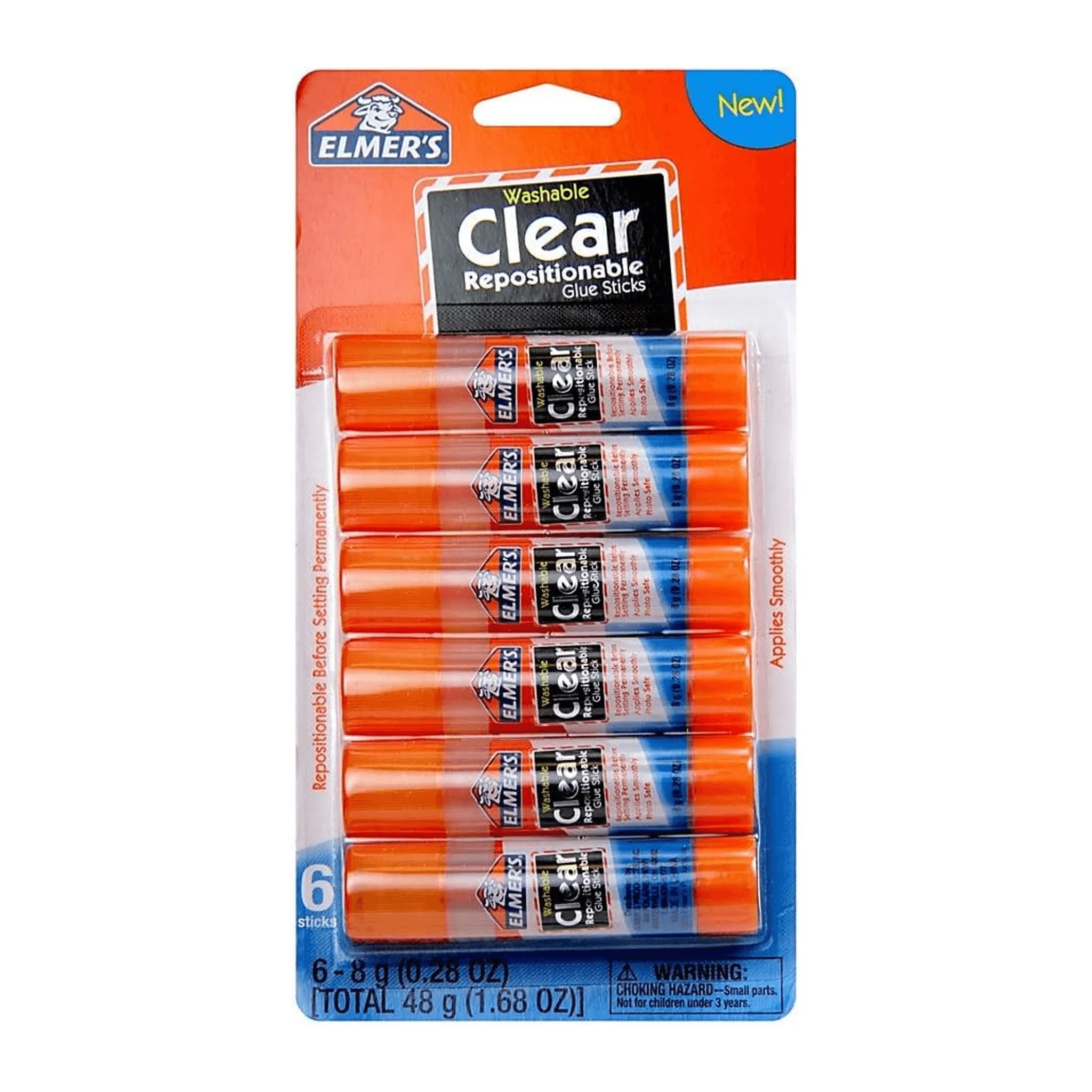 Elmer's Washable Clear Glue Sticks 6 Pcs.