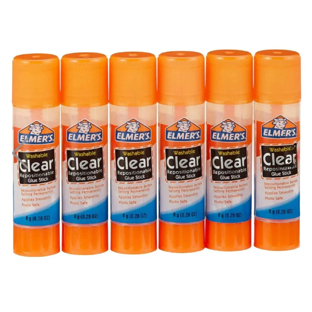 Elmer's Washable Clear Glue Sticks 6 Pcs.