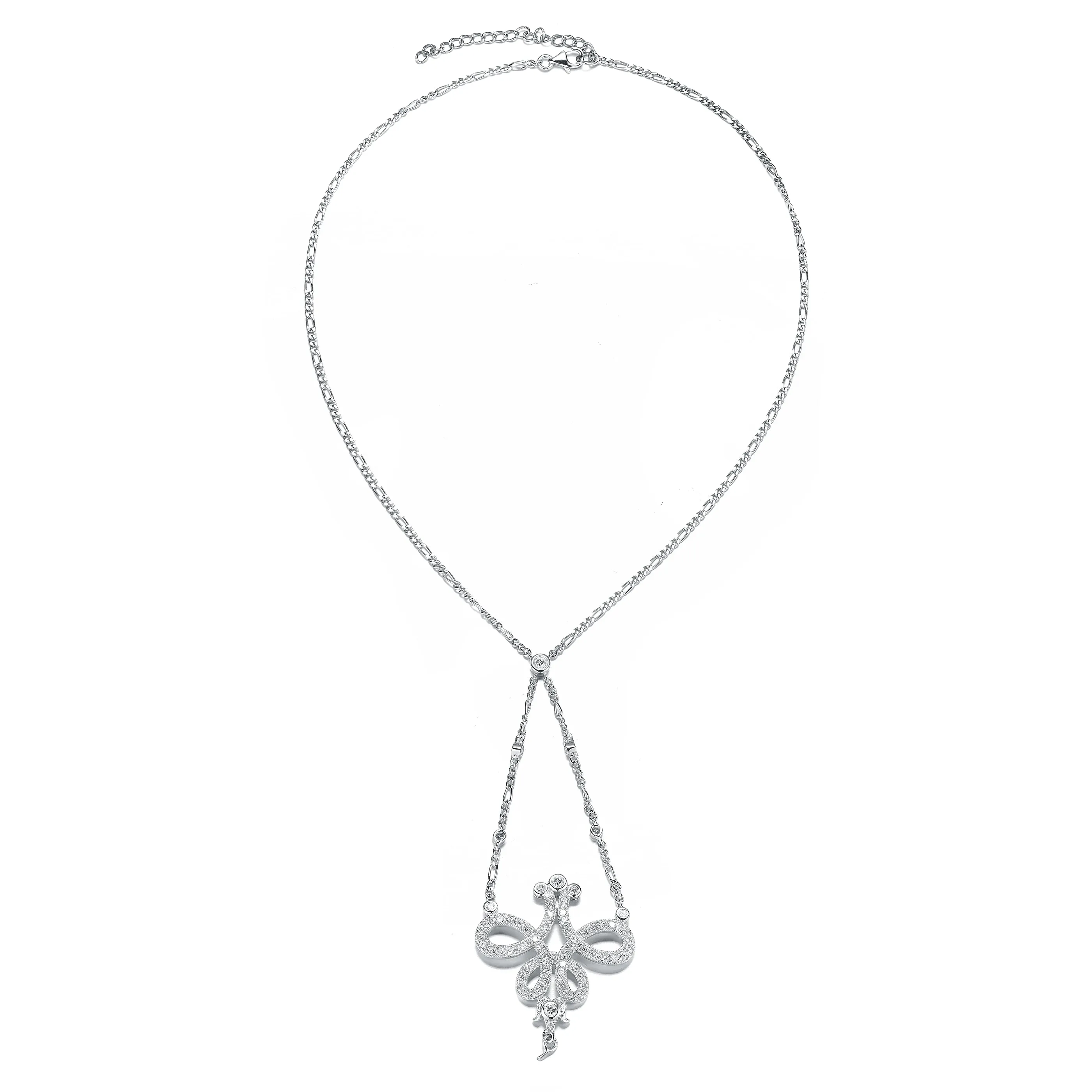 Emma  Zirconia Accent Pendant Necklace