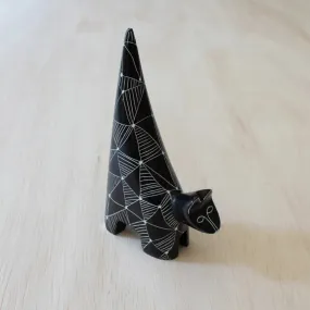 Etched Black Cat Ring Holder