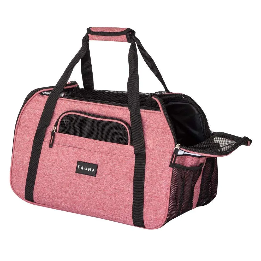 Fauna® Dog Cat Comfort Carrier - Denim Pink