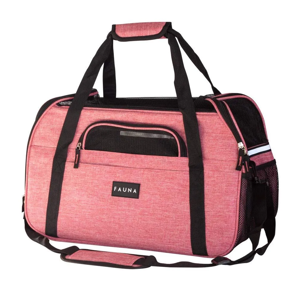 Fauna® Dog Cat Comfort Carrier - Denim Pink