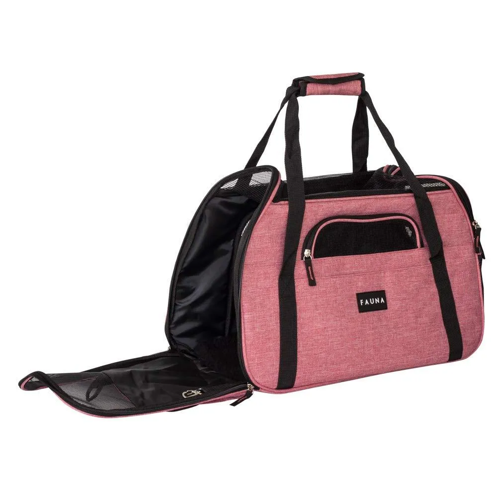 Fauna® Dog Cat Comfort Carrier - Denim Pink