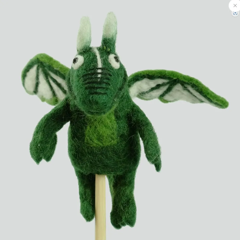 Felt Finger Puppets  - Dragon