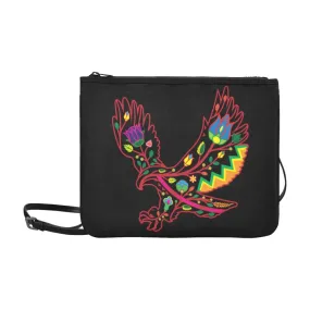 Floral Eagle Slim Clutch Bag