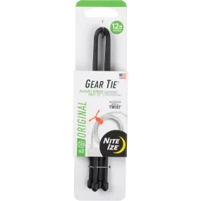 Gear Tie Reusable Rubber Twist Tie 12" -  2 Pack