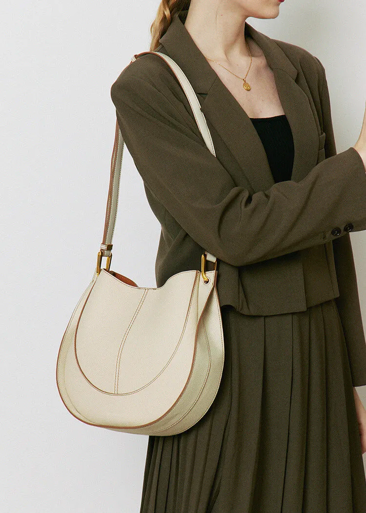 Genuine Leather Shoulder Saddle Bag