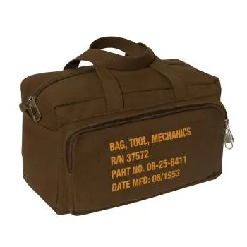 G.I. Type Zipper Pocket Mechanics Tool Bag With Military Stencil