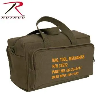 G.I. Type Zipper Pocket Mechanics Tool Bag With Military Stencil