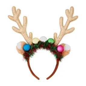 Gold Reindeer Light Up Headband