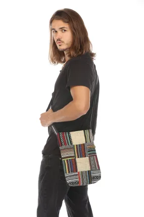 Hemp Patchwork Travel Crossbody Bag