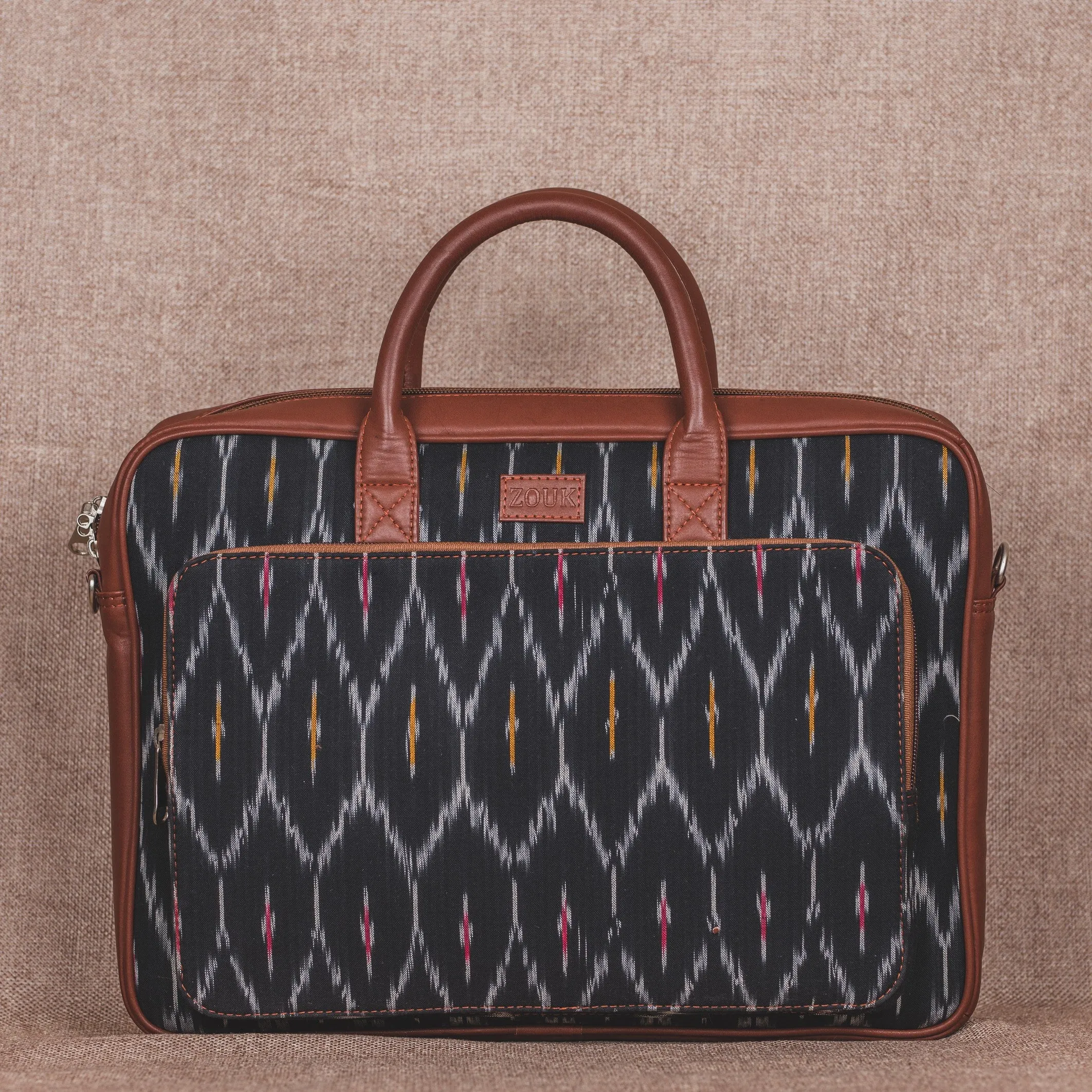 Ikat Black Multi Maze Laptop Bag