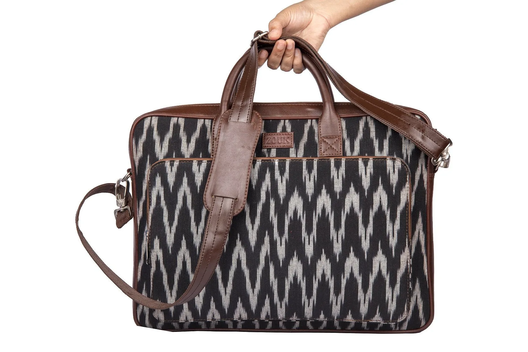 Ikat Print Combo - Laptop Bag & Chain Wallet