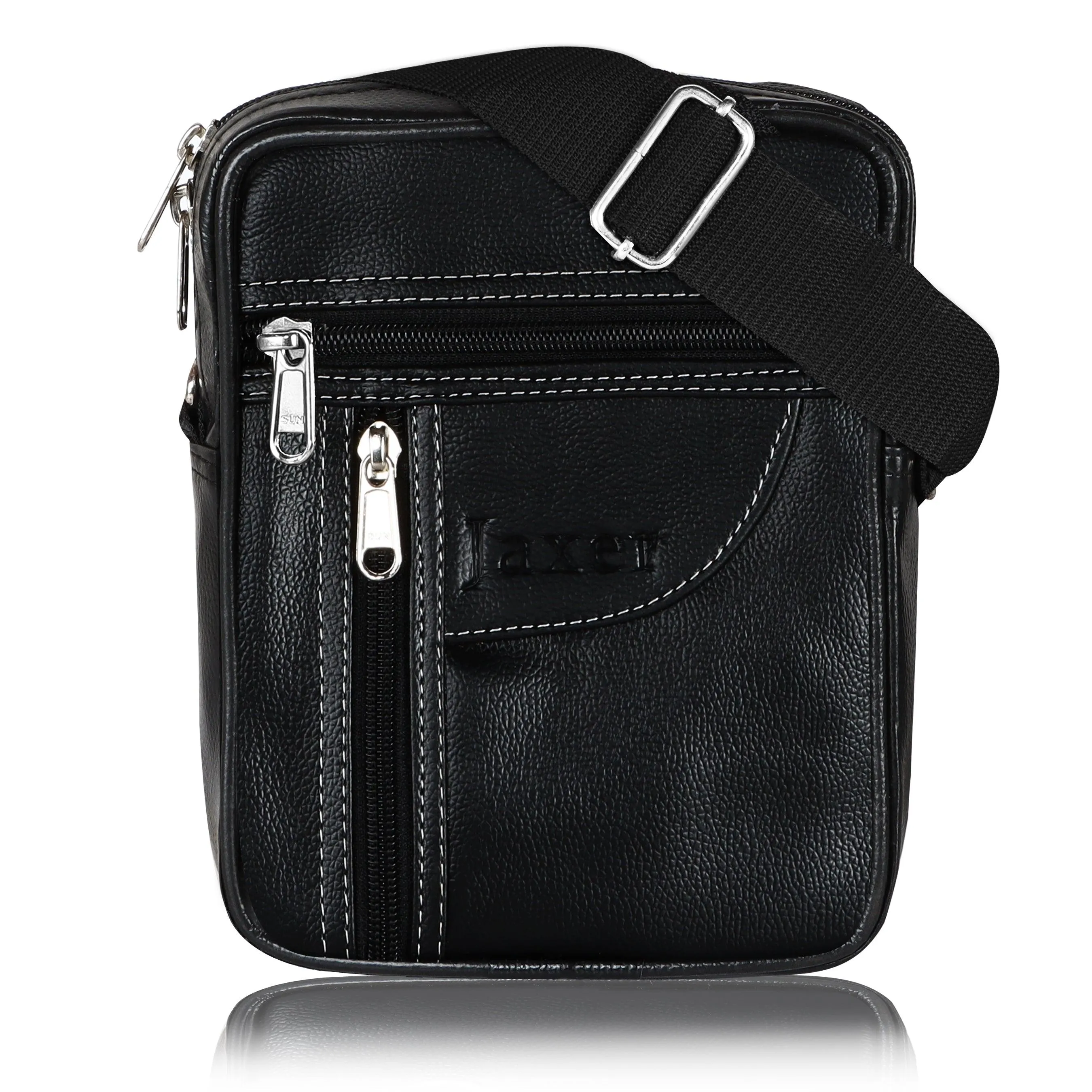 Jaxer Black Sling Bag for Men & Women - JXRSB113