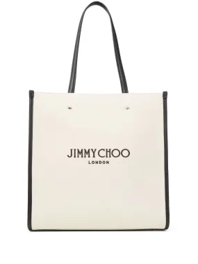 JIMMY CHOO Canvas Tote Bag in Nude & Neutrals for Women - FW23 Collection