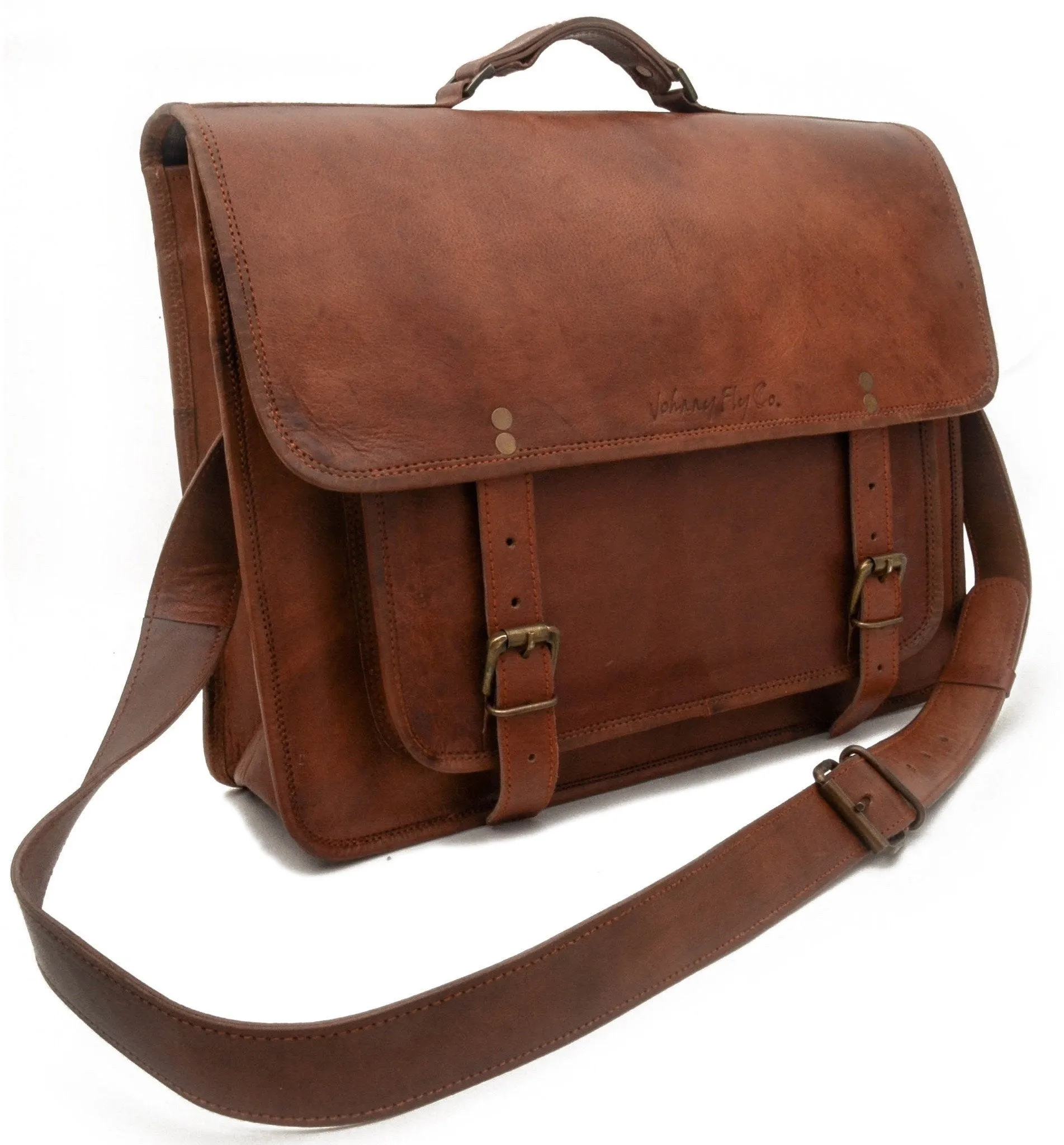 Johnny Fly Co. Leather Business Laptop Messenger