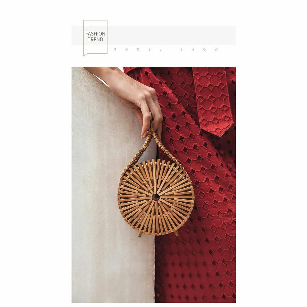 Kaia Round Rattan Bag