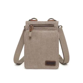 Khaki Canvas Shoulder Bag MF394A