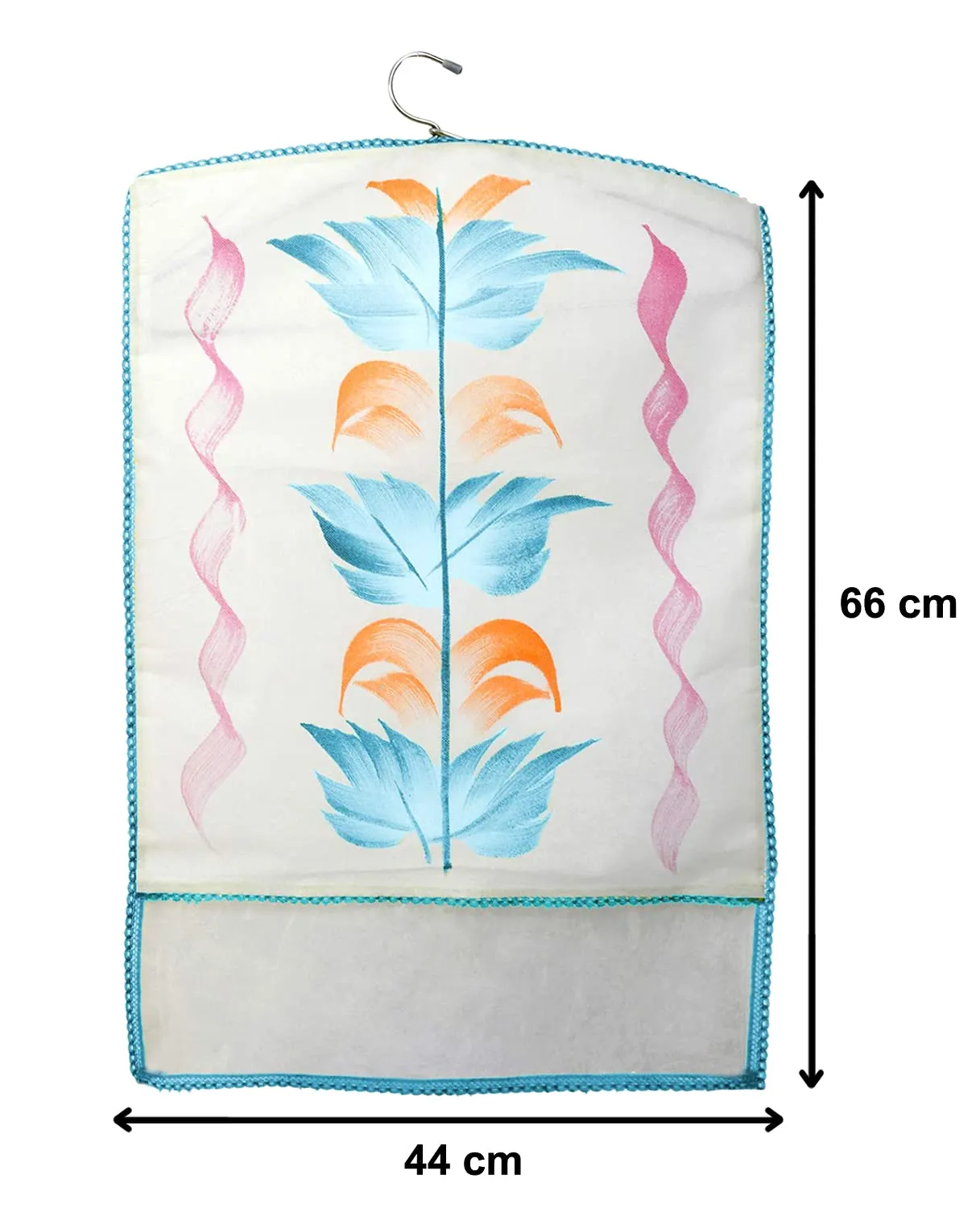 Kuber Industries Non Woven Hanging Saree Cover, Wardrobe Organizer, Closet Organizer, Saree & Garments Protector Cover With 1 Zipper Compartment on Back Side- Pack of 9 (Sky Blue)-HS_38_KUBMART21493