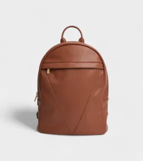 Laurie Vegan Bio-Based Bamboo Leather Backpack in Brown