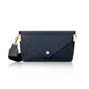 Leather Crossbody Mini Bag Navy