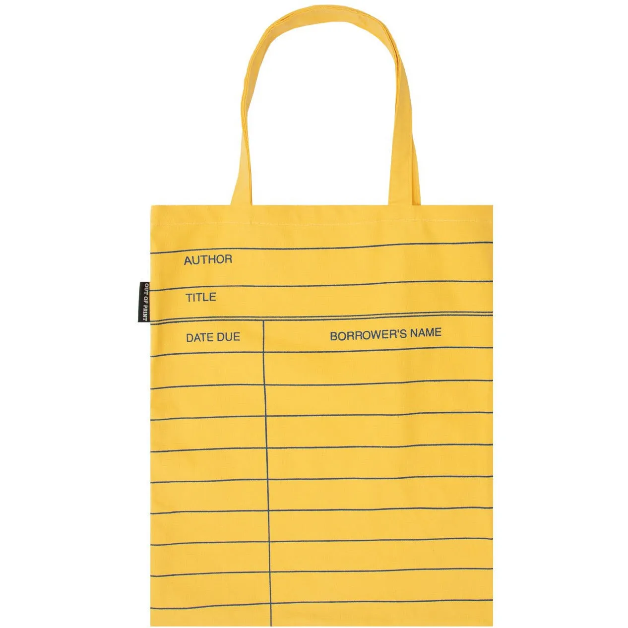 Library Card Canvas Tote