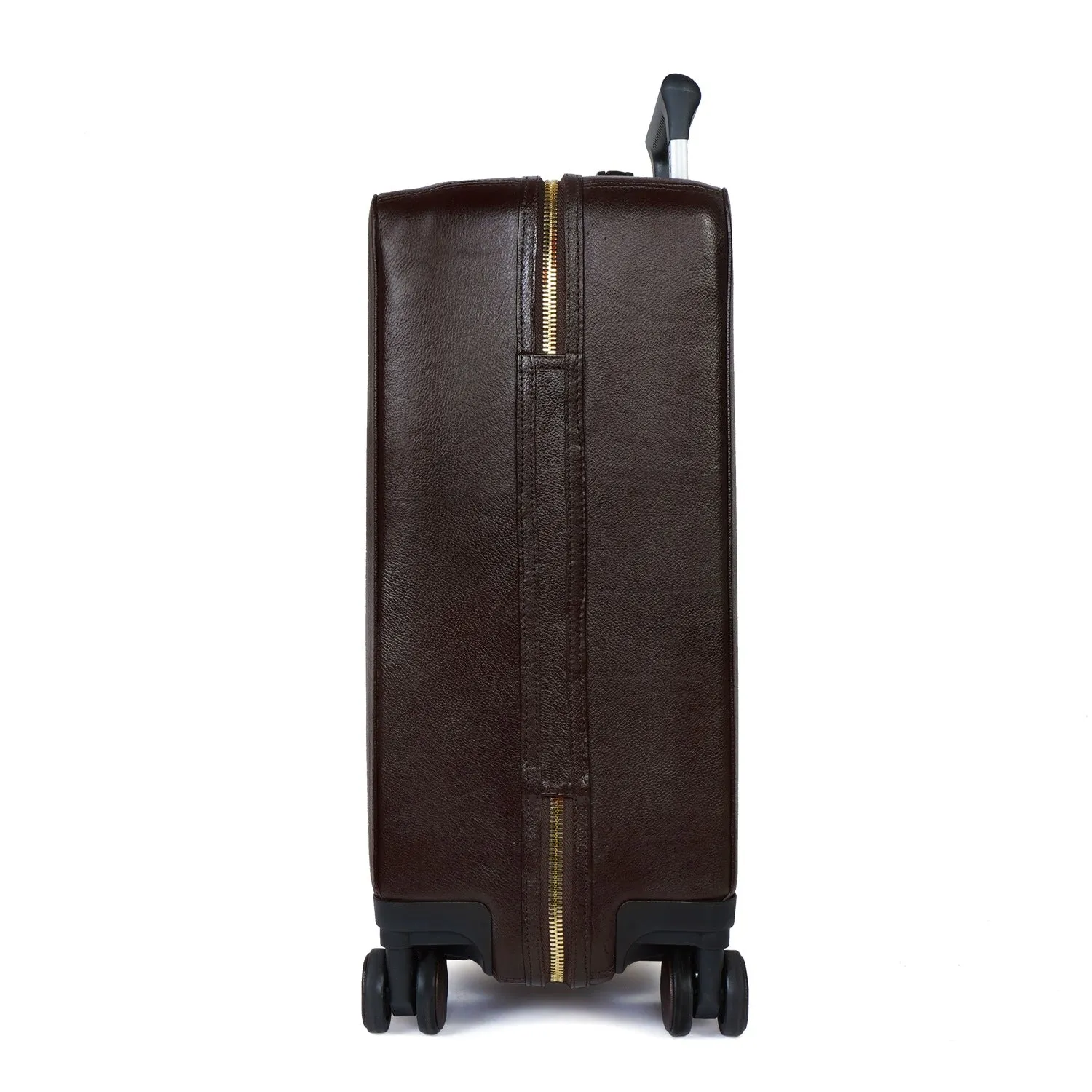 Light Weight cabin Luggage Trolley Bag(360 Rotation) Textured Leather