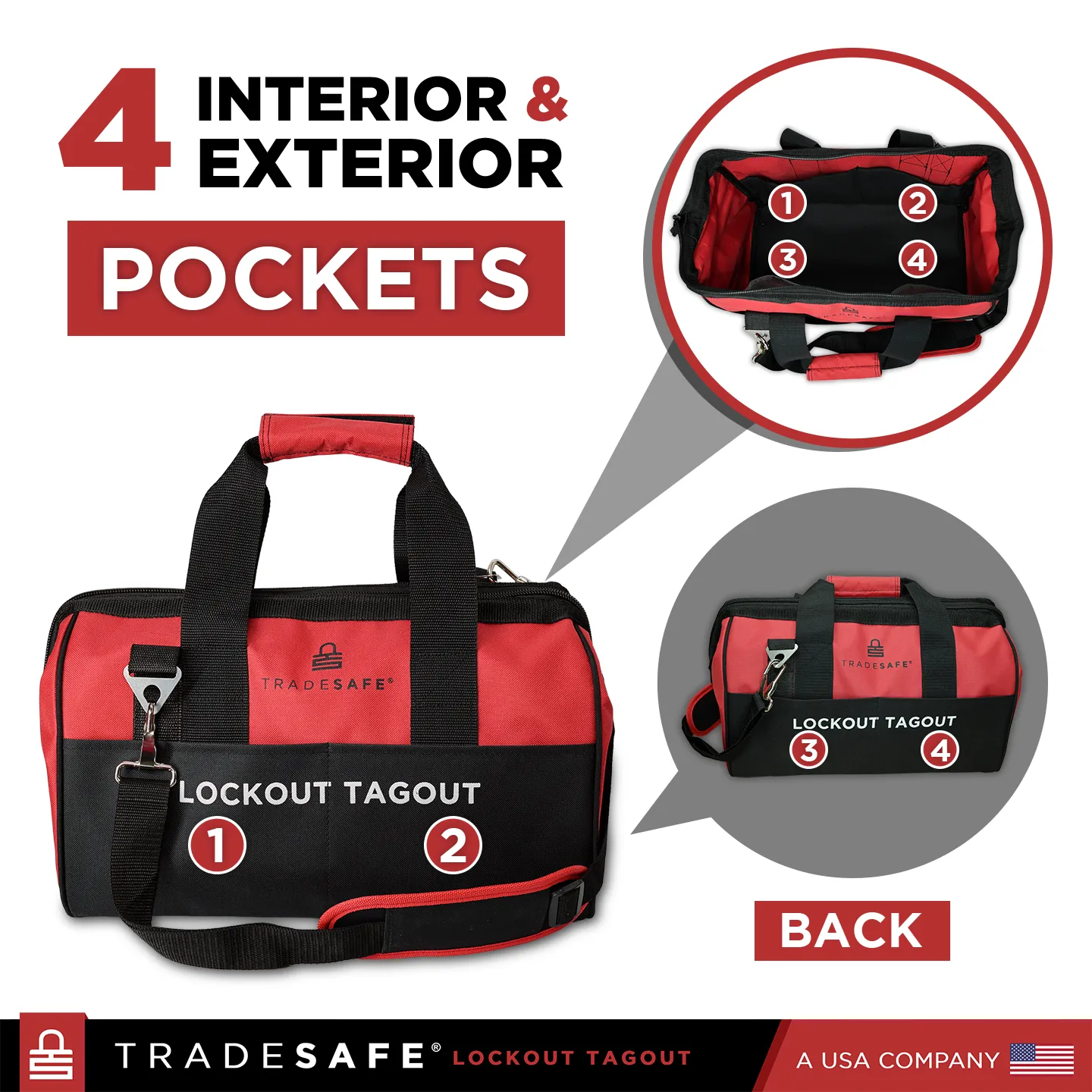 Lockout Tagout Bag, 16-1/2" x 8-1/2" x 11-1/2"