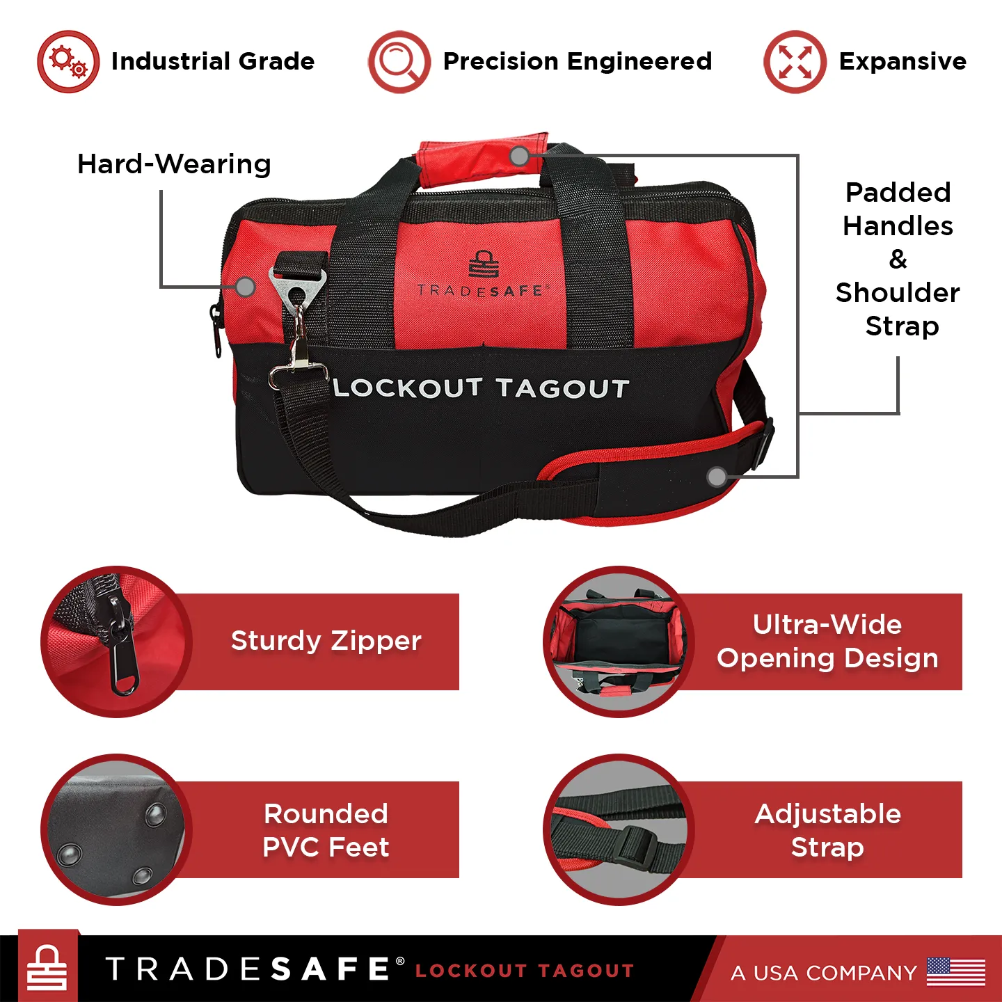 Lockout Tagout Bag, 16-1/2" x 8-1/2" x 11-1/2"