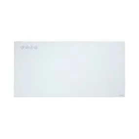 Magnetic Dry-Erase Glass Board with Magnets, 18in x 36in, Wall-Mounted Whiteboard