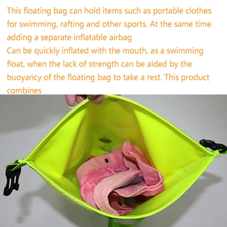 MARJAQE MR802 20L Swimming Inflatable Drift Bag Portable Outdoor Waterproof Storage Bag(Rose Red)